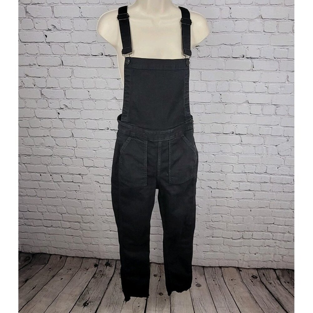 Madewell Black Denim Skinny Leg Adjustable Straps Overalls Jumper Size XS